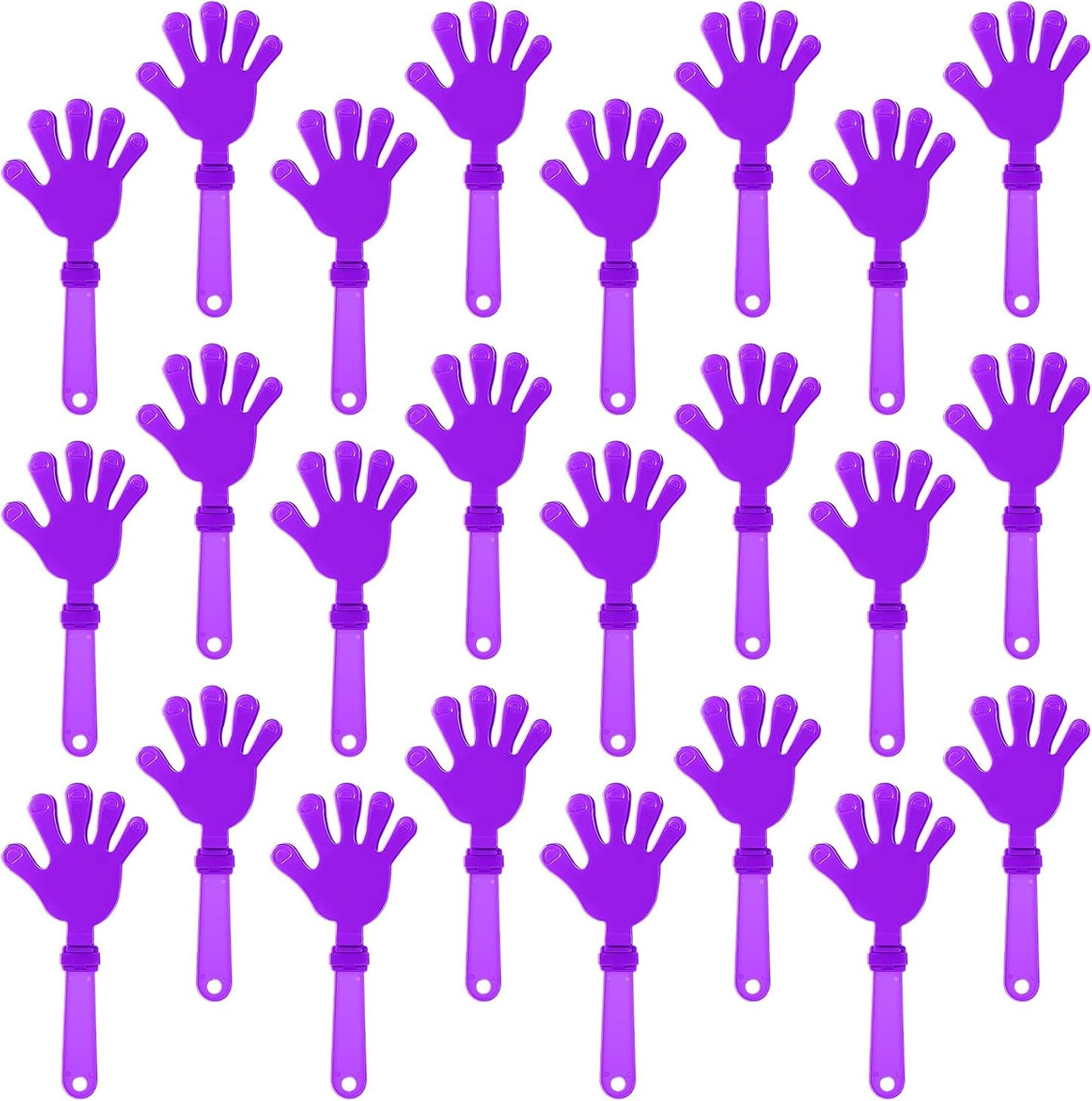 24 Pcs Orange Hand Clappers 7.5 Inch Clappers Noisemakers Noise Makers Party Favors Plastic Party Clapper for Sporting Events Cheers Ball Dance Basketball Football Noisemakers（Orange）