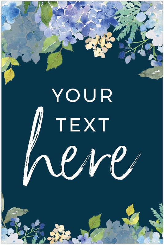 Andaz Press Personalized Extra Large Wedding Easel Board Party Sign, 12x18-inch, Peach Coral Floral Flowers Roses on White, Your Text Here, 1-Pack, Custom - Colors B