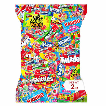 Bulk Candy Variety Pack - 2 lb Candy - CandyBulk Individually Wrapped Candies - Candies - Pinata Filler Stuffers - PinataCandy Stuffers - CandyParty Favors - Father's Day