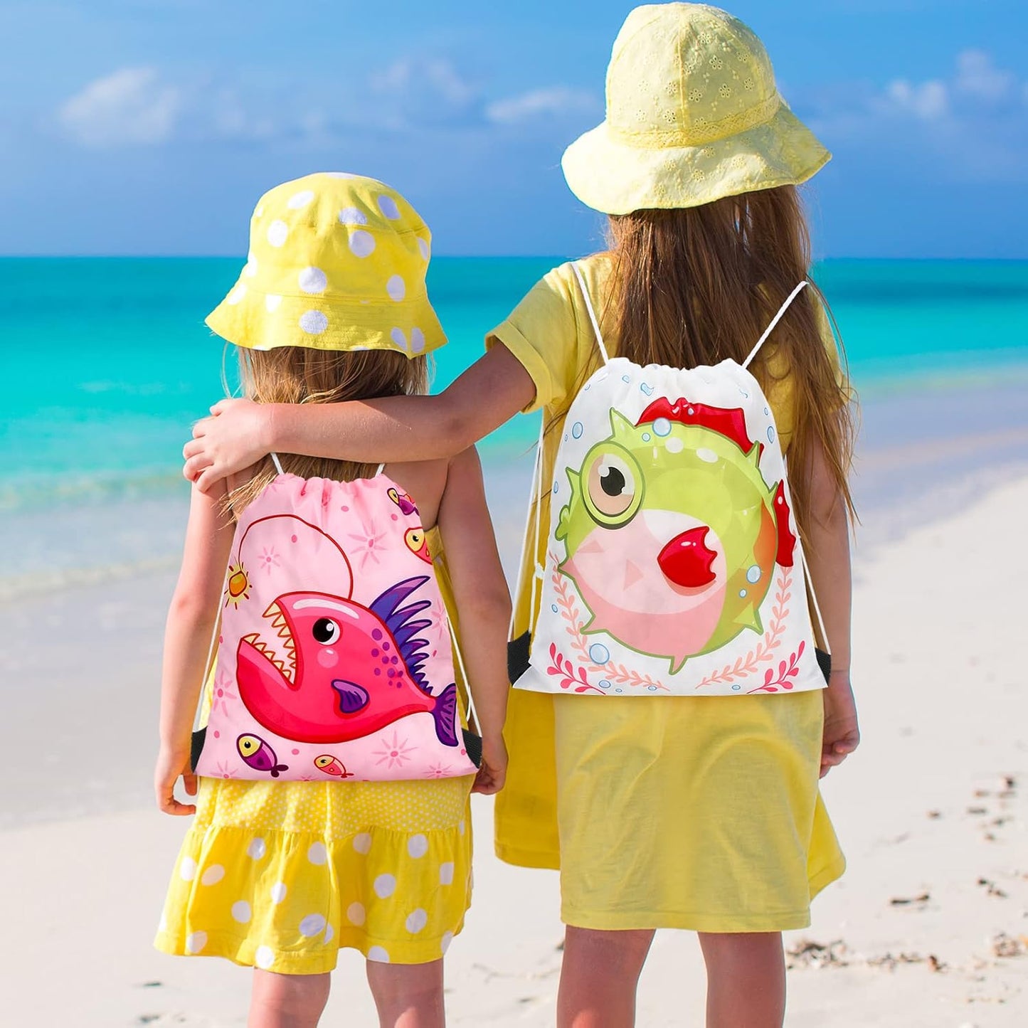 Funtery 32 Pcs Glow Party Drawstring Bags Glow Party Favors Neon Birthday Treat Bags for Teens Social Media Theme Gifts School Travel Supplies, 11.81 x 9.84 Inch