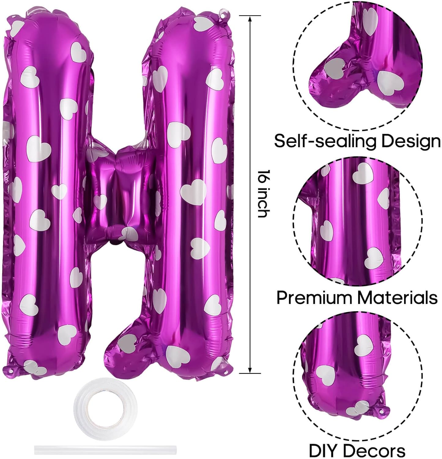 Happy Birthday Balloons Banner, Foil Balloon Personalized Name Letters Balloons Sign Birthday Party Decorations for Women Men Boys Girls Cream