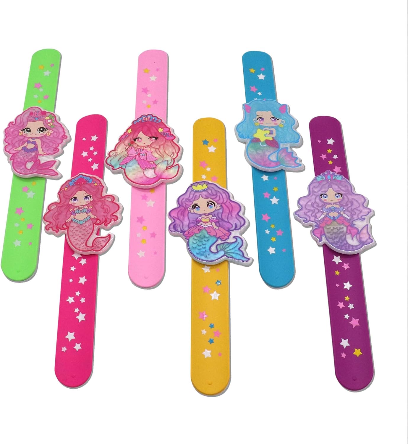 Cat Slap Bracelets for party- Silicone Wristbands Adjustable Party Favors, Classroom Prizes, Carnival Games - Birthday Gifts for Adults(6Pack)-LOCHSOEL
