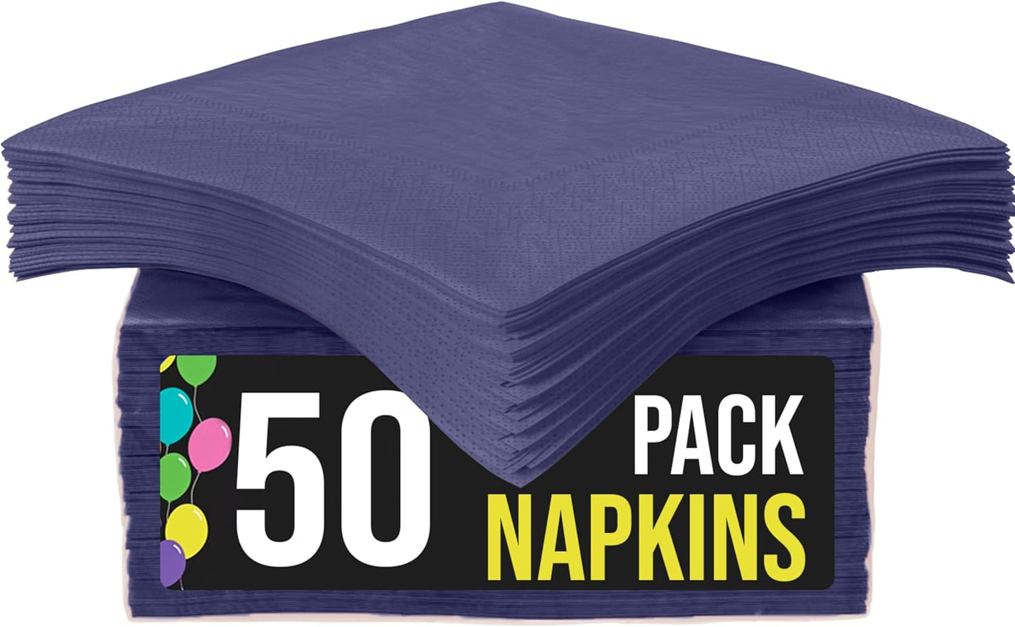 Party Solids Purple Paper Napkins Disposable Everyday 50 Pcs 2 Ply Purple Dinner Napkins Paper Everyday For Parties & Party Supplies