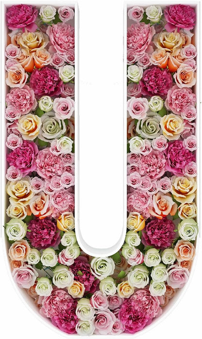 JW Passion - Premium Quality Made 3FT Tall Mosaic Balloon Frame Big Marquee Light Up Letters DIY Kit for Birthday Party Wedding Backdrop Decor Letter A Pre-Cut Foam Board