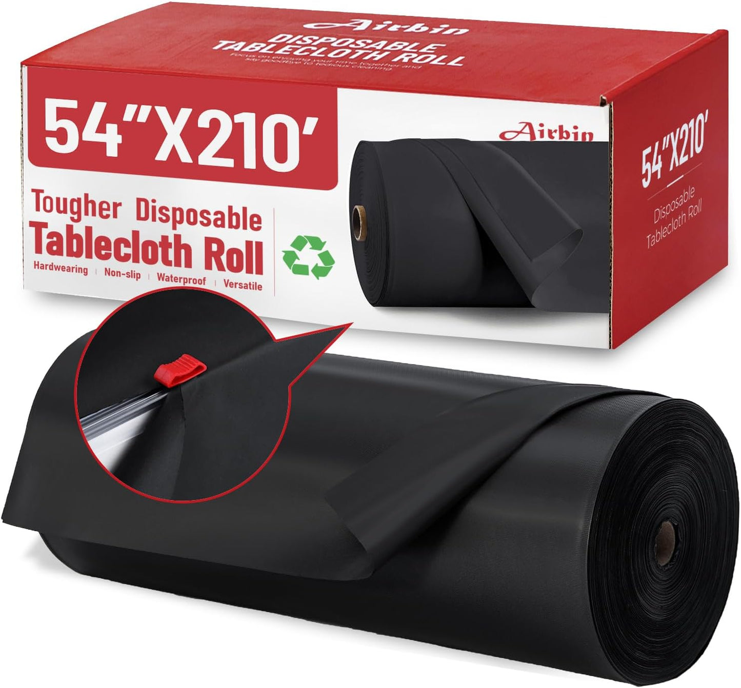 Plastic Table Cloth, 310 Ft X 54 in Disposable Tablecloth White Plastic Tablecloth with Any Cut Sliding Cutters Premium Table Cover Roll for Picnics, Parties, Birthdays, Weddings