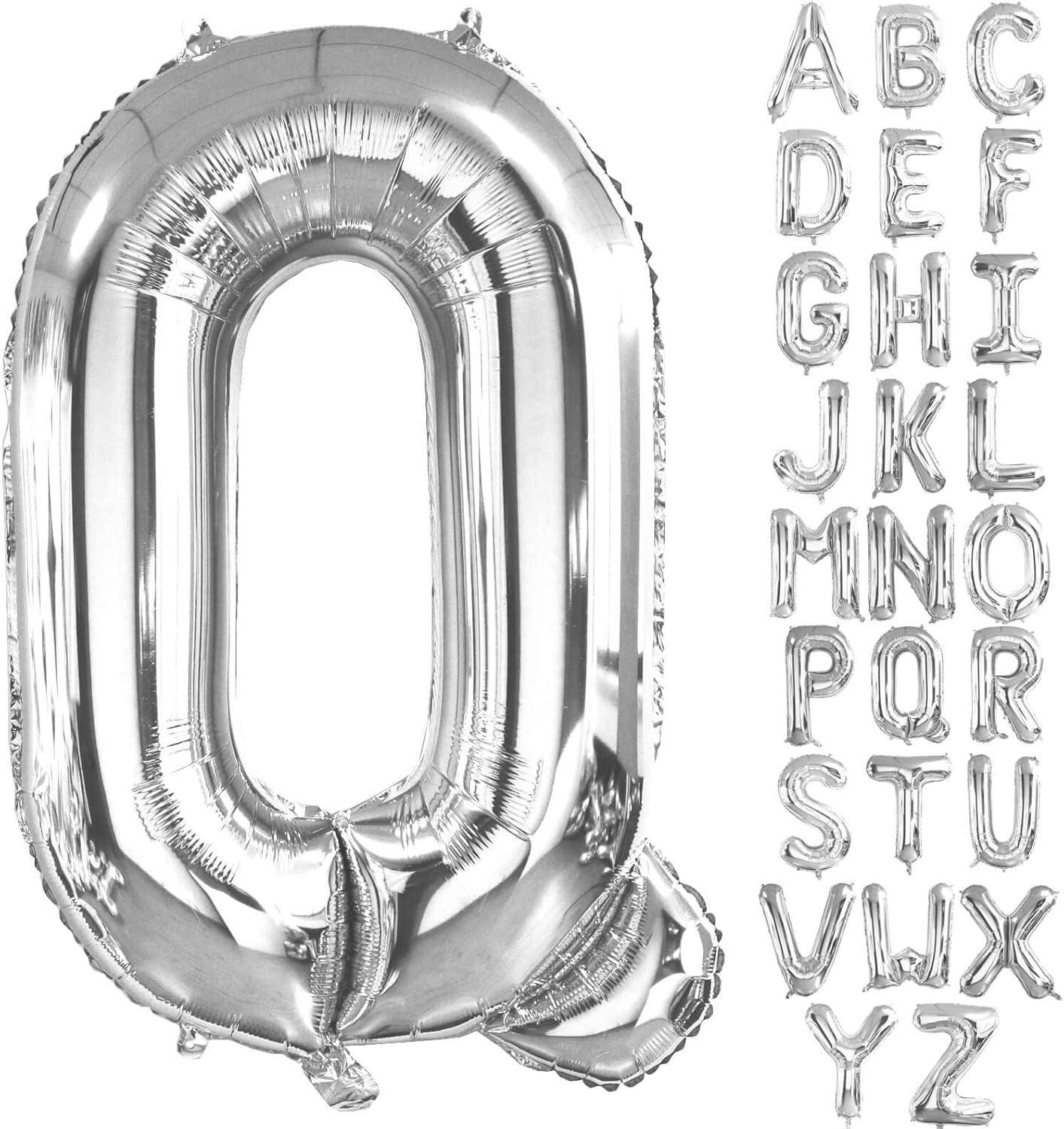 Lovoir 40 Inch Large Silver Letter M Balloons Big Size Jumbo Mylar Foil Helium Balloon for Birthday Party Celebration Decorations Alphabet Silver M