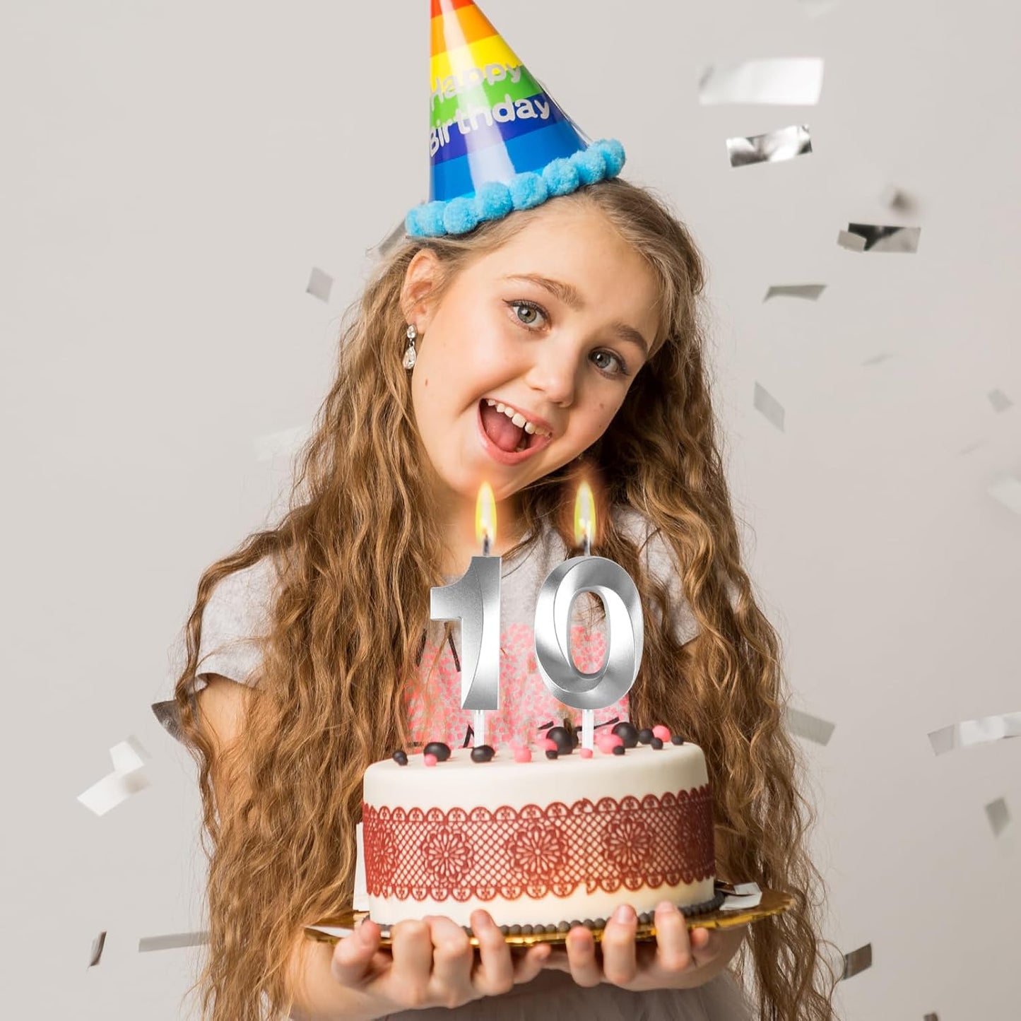 BEAN LIEVE Blue Birthday Candles - Number Cake Candles, Happy Birthday Numeric Candles Number 0 1 2 3 4 5 6 7 8 9 Used for Cake Decoration on Birthday Parties and Wedding Anniversary Celebration