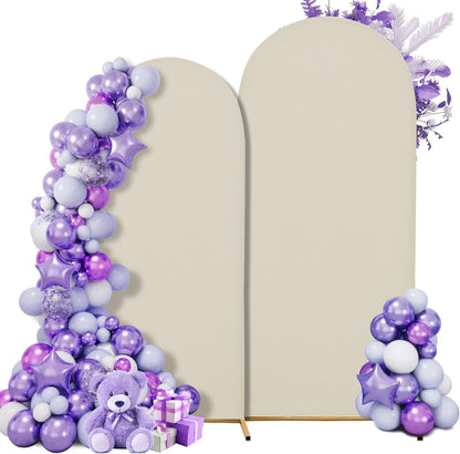 3-Piece Arch Cover Bundle – 7.2FT, 6.6FT & 6FT Stretch Spandex Backdrop Set – Wedding, Birthday & Photo Booth Arch Covers for Every Event