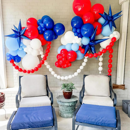 60 Pcs Blue and Silver Balloons, Navy Royal Blue Silver Party Balloons with Metallic Confetti Helium Latex Balloons for Birthday Baby Showers Fathers Day 2025 Graduation Decoration