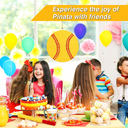 Deekin 3 Pcs Dart Piñata Set Include Large Dart Gun Shooting Target Piñata with Stick Eye Mask for Kids Birthday Party Game Favors Supplies 12.8x12.8 Inch