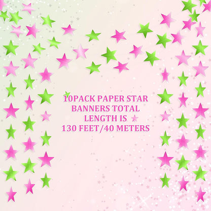 Patelai Glitter Star Garland Banner 2026 Graduation Decor 130 Feet Star Hanging Banner Twinkle Backdrop for Party Birthday Classroom Wedding Supplies(Gold)
