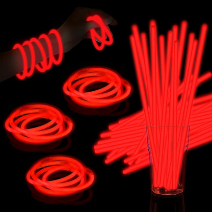 60 Pack 8” White Glow Sticks Bulk with 60 Connectors Neon Glow In The Dark Party favors Supplies for Holiday Birthday Party Decoration (White)