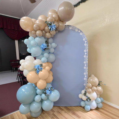 Blue Silver Balloons Set, 12 Inch Blue and Silver Balloons Dark Navy and Confetti Party Latex Balloon, Macaron Metallic Baby Blue Mixed Balloon for Birthday Graduation Baby Shower Wedding Retirement