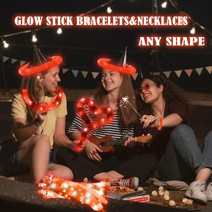 Orange 12PCS Glow Sticks Stocking Stuffers Party Favors-Glow in The Dark Party Supplies for Kids and Adults, Perfect for Festivals, Birthday Parties, Raves, Concerts, and Camping Decorations