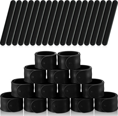 Vinsot 30 Pcs Silicone Slap Bracelets Gift for Kids DIY Slap Bands Party Favor Soft Blank Snap Wristbands Bulk for School Craft Project Painting Classroom Prizes Birthday Wedding