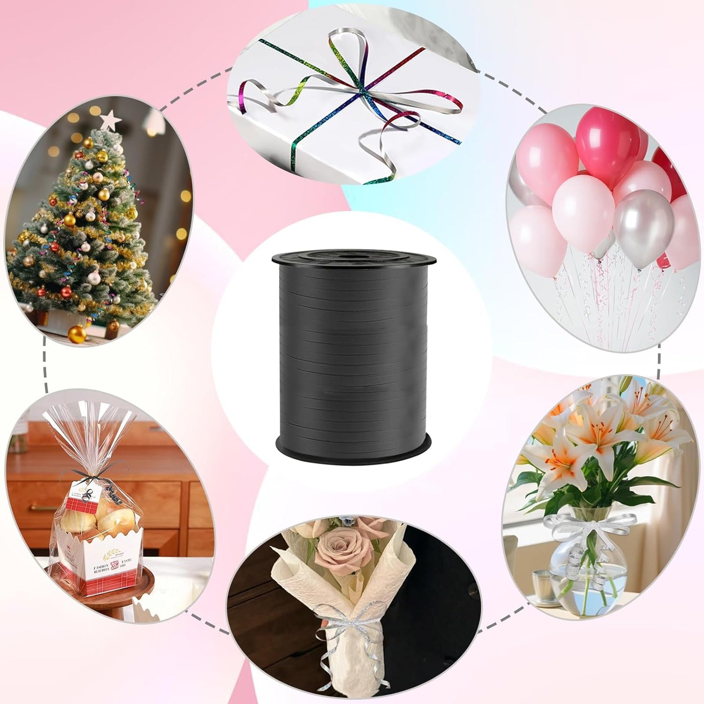 500 Yard Premium Gold Curling Ribbon,Curling Ribbon for Gift Wrapping, Balloon String,for Gift Wrapping ，Party Decoration Crafting,for Florist Flower﻿