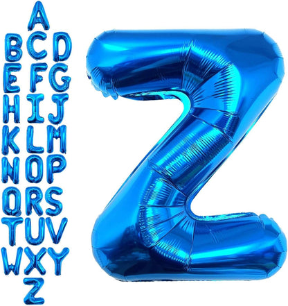 40 Inch Blue Letter A Balloons, DIY Phrase Foil Alphabet Letter A Balloons DIY Word A Banner for Birthday Anniversary Celebration Graduation Party Supplies Decoration