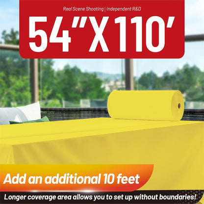 Plastic Table Cloth, 310 Ft X 54 in Disposable Tablecloth White Plastic Tablecloth with Any Cut Sliding Cutters Premium Table Cover Roll for Picnics, Parties, Birthdays, Weddings