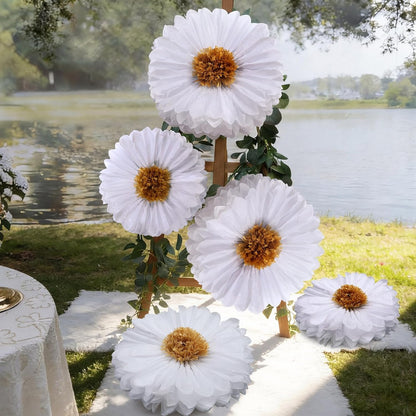 Chunful 5 Pcs 30'' 24'' Gaint Pastel Tissue Paper Flowers Decoration Large Hanging Tissue Paper Pom Poms Decor for Pastel Birthday Bachelorette Wedding Baby Shower Bridal Shower Easter Party Decor