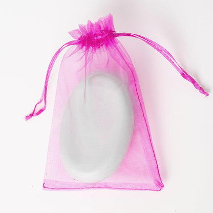 100PCS White Organza Bags, 4x6 Inch Small Mesh Bags Drawstring, Jewelry Gift Bags for Easter, Party, Festival, Bathroom Soaps, Makeup