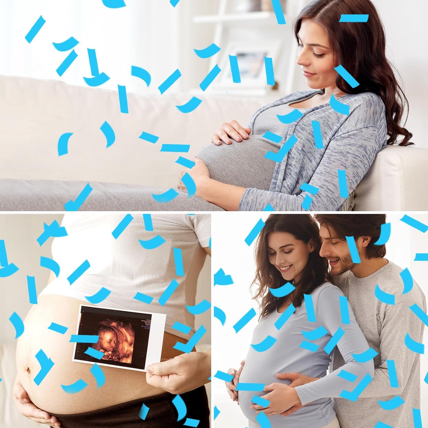 Gender Reveal Confetti Cannon - Set of 4 for Stunning Baby Gender Announcements, Perfect Gender Reveal Cannon for Parties and Celebrations (4 pink) (Non-Powder)