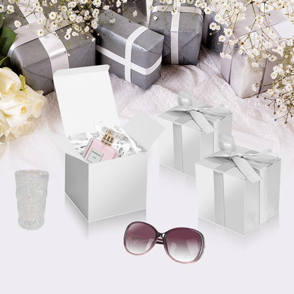 100 Pack Small Gift Boxes, 2x2x2 Inches Favor Boxes Gold Paper Gift Boxes with Lids for Presents, Crafting, Cupcake Boxes, Gifts, Candy Boxes for Wedding Party Bridal Shower Baby Shower Favors
