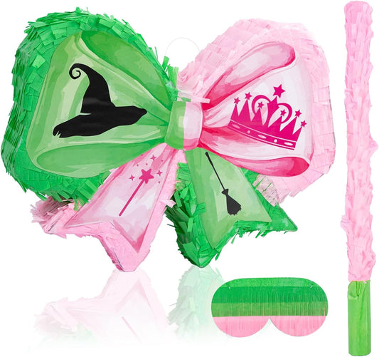 Green and Purple Monster Truck Pinata Car Pinata with Stick and Blindfold for Kids Boys Monster Truck Racing Car Birthday Party Supplies Decorations Carnival Party Favors(15.75*11*2.36 Inch,Small)