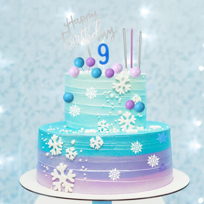 Yerliker 34 Pcs Happy Birthday Cake Toppers Decorations Birthday Candles DIY Cake Decor for Men Women Wedding Anniversary(Gold)
