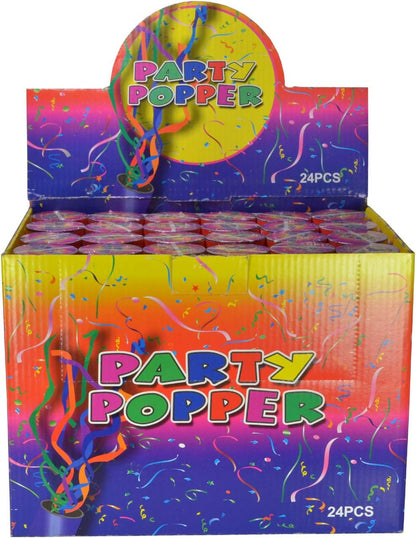 Confetti Poppers Party Accessory 8 Inch (24 Pack)