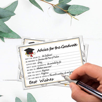 Graduation Advice Cards - 50-Pack Graduate Party Supplies 2026 Advice for the Graduate Decorations Party Favors Table Games Personalized Graduations Cards