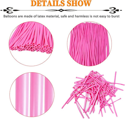 260 Balloons Clear, Thickening Long Balloons for Tying Arch, Twisting Latex Animals Magic Modeling Skinny Birthday Balloon for Kid‘s Party Wedding Decoartion Supply 100pcs