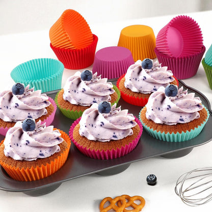Caperci 500 Count Mini Cupcake Liners White Muffin Liners Greaseproof No Smell Small Cupcake Wrappers Baking Cups