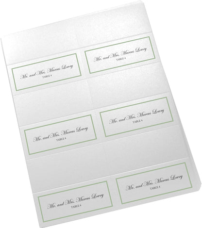 Single Line Border Printable Place Cards, Gold (Choose Color), Set of 60 (10 Sheets), Laser & Inkjet Printers - Wedding, Party, Dinner, and Special Events - Made in the USA