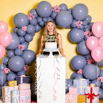 110pcs Black Balloon 12 inch, Black Latex Balloons for Birthday Party Baby Shower Wedding(with 2 Ribbons). - Colors A