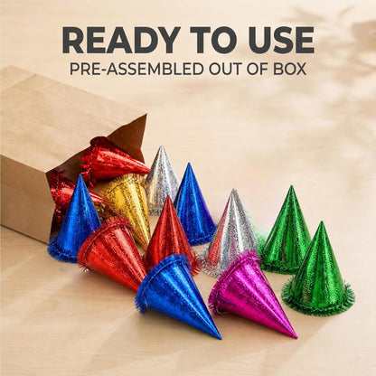 Pre-Assembled Party Hats for Kids, Birthday Hats for Kids & Adults
