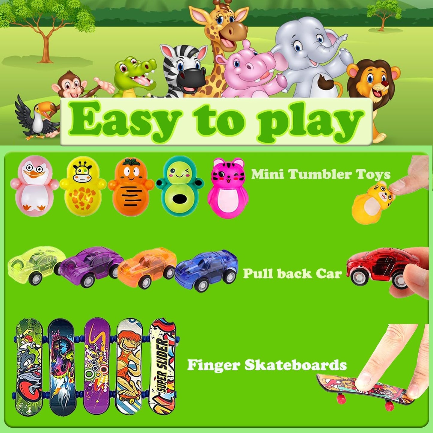 Dilycery 127 Pcs Easter Egg Fillers Fidget Party Favors for Kids, Treasure Box Toys for Classroom, Treasure Chest for Kids Prizes, Goodie Bags Stuffers Pinata Filler, Carnival Prizes