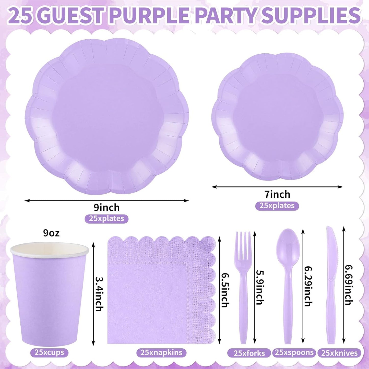 NatNarr 175 Pcs Sage Green Plates and Napkins Set, 25 Guest Sage Green Party Supplies Include Scalloped Paper Plate Napkin Cup Forks Knives Disposable Plastic Cutlery for Wedding Baby Shower Birthday
