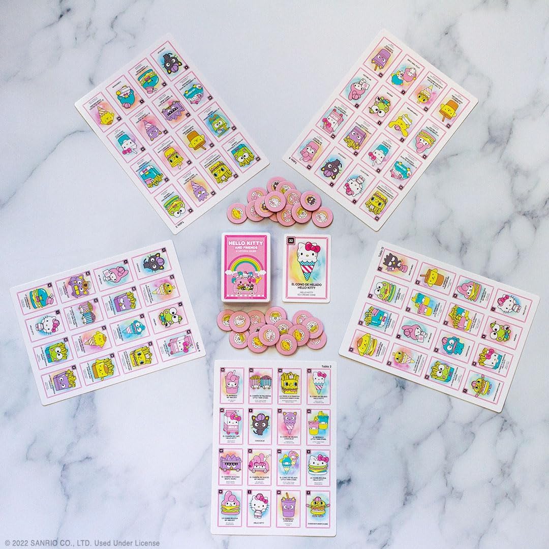 Hello Kitty Loteria Game - Custom Bingo Style Inspired by Spanish Words & Mexican Culture