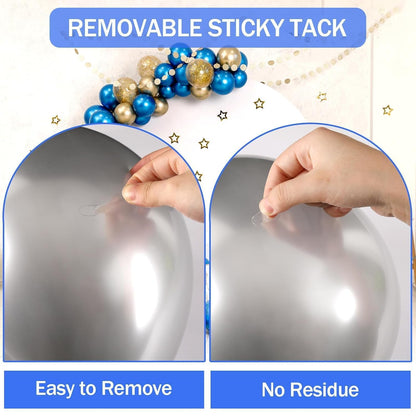 JANYUN 140 Pieces Adhesive Dots,Removable Round Putty Clear Tack No Trace Small Tape Stickers for Wall Hanging Festival Poster Office Party Decoration Picture Crafts