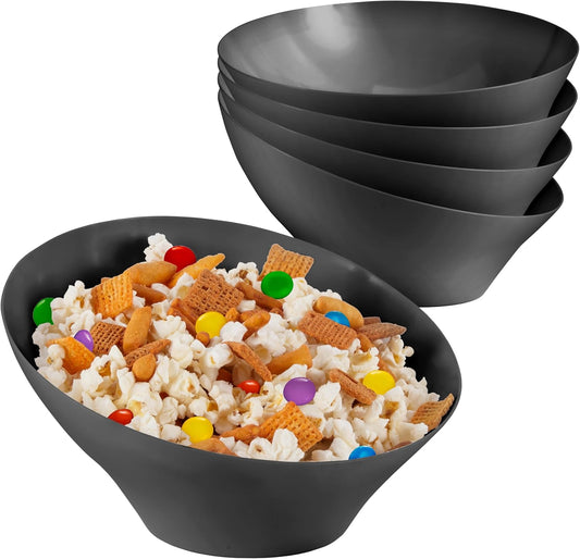 54oz Clear Plastic Serving Bowls (4 Pack) Large Disposable Candy Dishes, Buffet Containers for Chips, Popcorn, Snacks, Punch, Salad Bar, Snack Bowl, Parties, Office Desk, Bridal Shower, Party Supplies