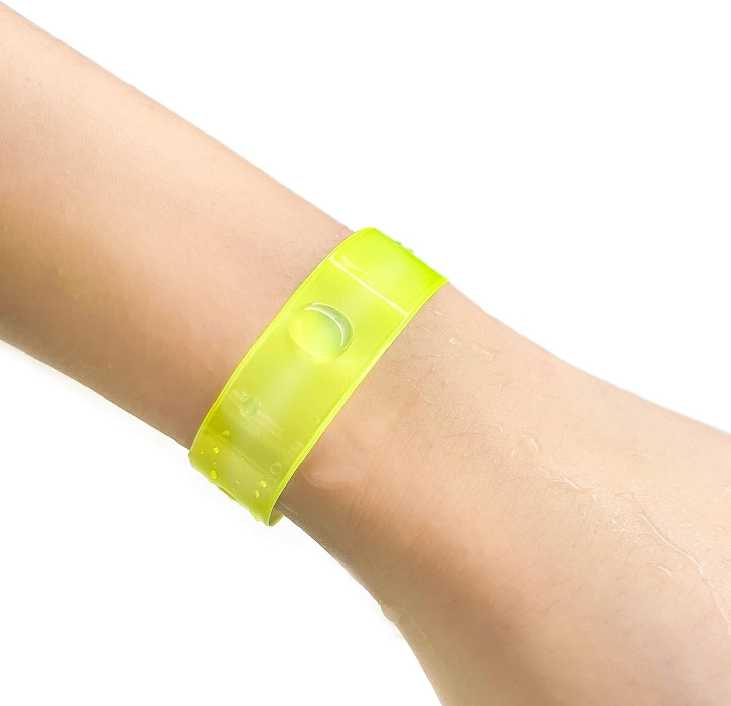 Ouchan Plastic Event Wristbands Neon Green- 100 Pack Vinyl Wristbands for Party