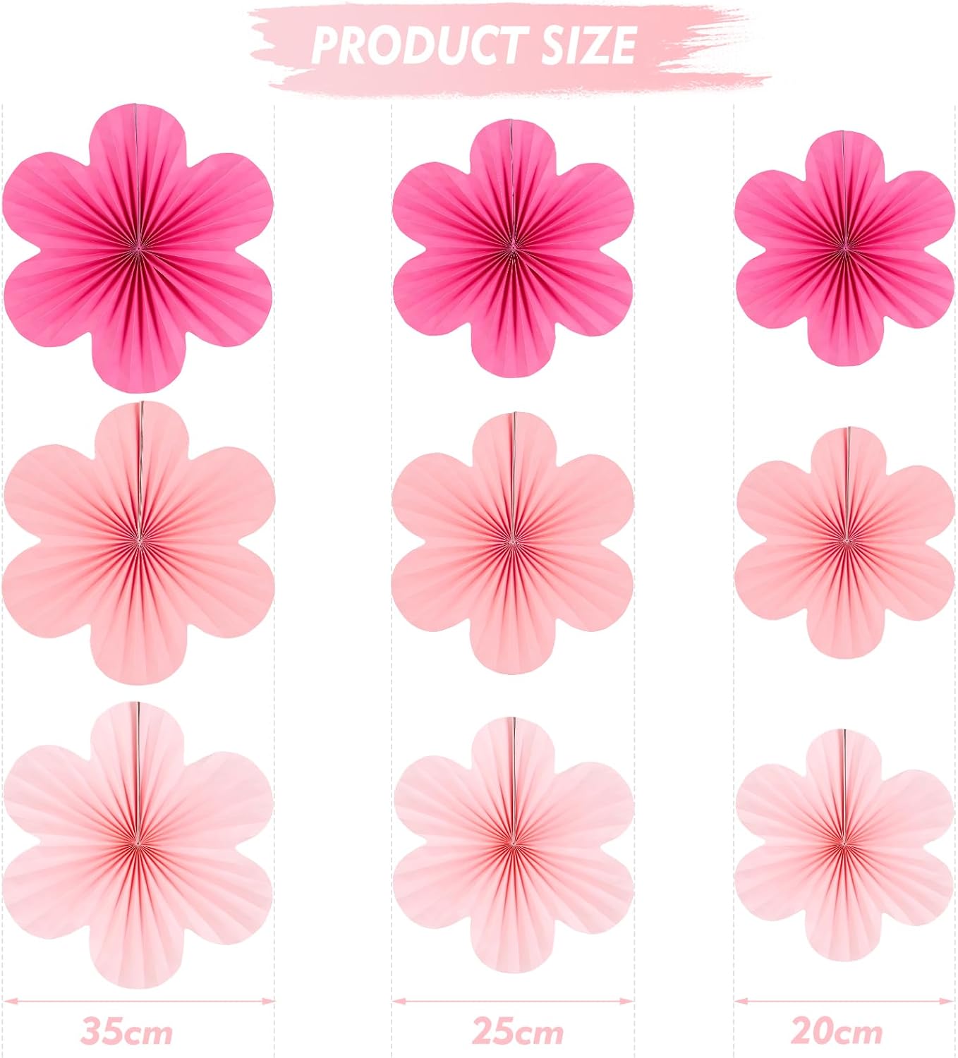 Easy Joy Paper Leaves Decorations for Wall Paper Fans Classroom Decoration Leaves Backdrop Decor Wall Decor,Set of 9