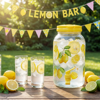 Havawish 2 Pcs 1 Gallon Plastic Beverage Dispenser with Spigot Clear Summer Kitchen Fridge Drink Dispenser for Parties Lemonade Juice Tea Beer Cold Water (Red,Cylinder)
