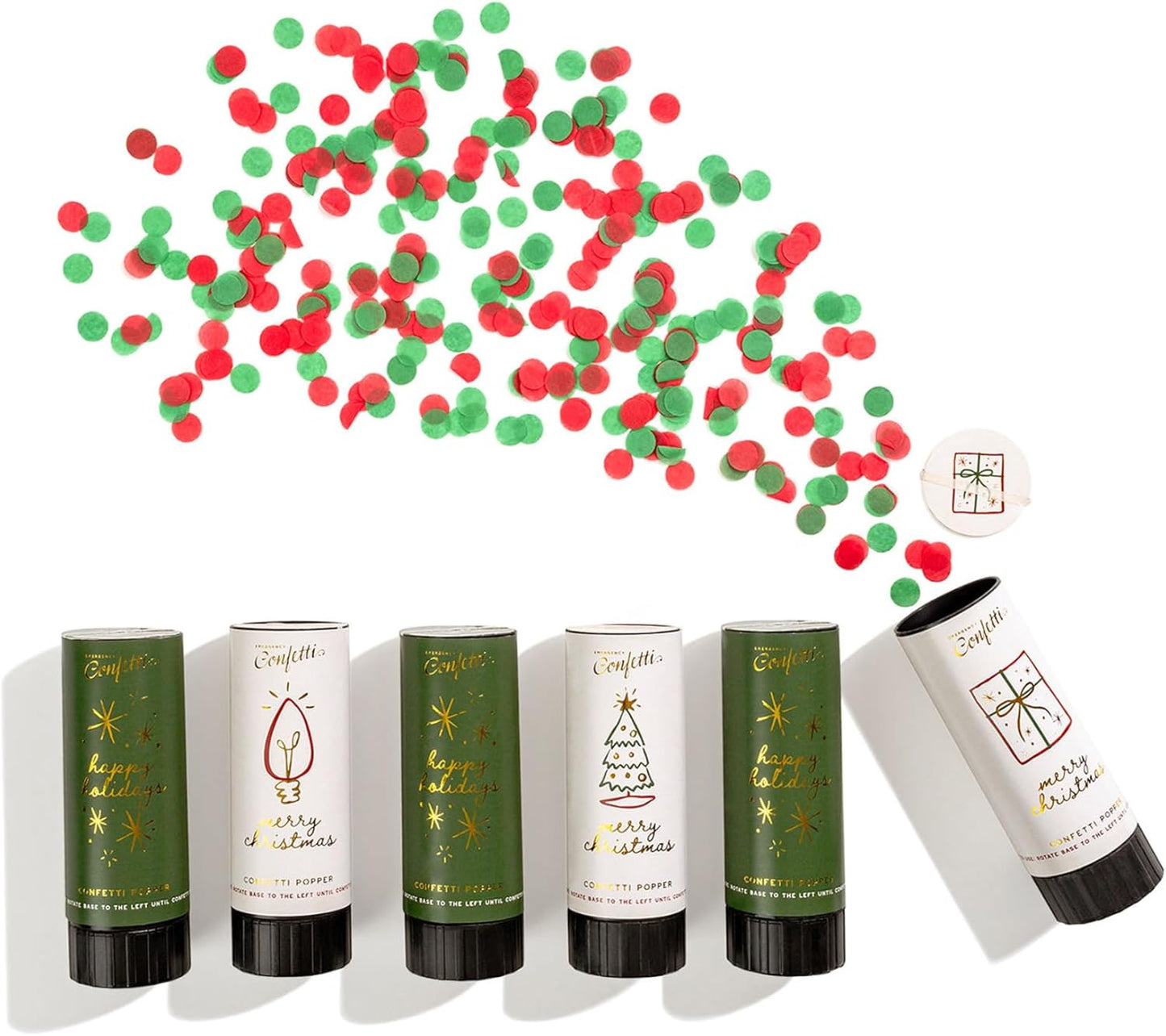 Cue the Confetti Birthday Box (6 Confetti Poppers) – Biodegradable Confetti Poppers for Birthday Parties & Gifts – Eco-Friendly & Spring Loaded for Noise Free Fun.