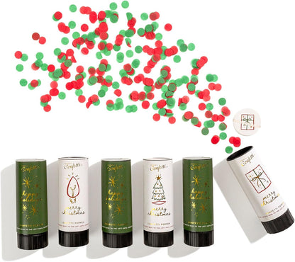 Cue the Confetti Birthday Box (6 Confetti Poppers) – Biodegradable Confetti Poppers for Birthday Parties & Gifts – Eco-Friendly & Spring Loaded for Noise Free Fun.
