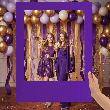 Beeveer 32 x 24 Inch Photo Booth Selfie Frame Prop Booth for Birthday Event Parties Large Blank DIY Cutout Props for Funny Decoration Christmas, Holiday Supplies