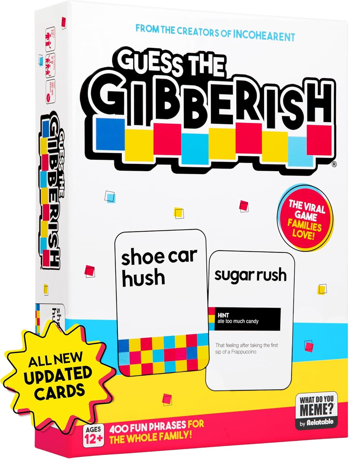Incohearent by Relatable – Guess the Gibberish Party Game for Adults, Funny Card Game Activity for Groups, Bachelorette Party Favorite, Summer Fun for Game Night, Travel-Friendly with 300 Cards