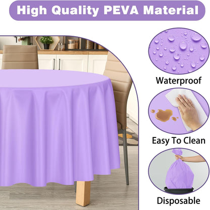 Kopokita 2PCS Black Plastic Tablecloths 54 x 108 Inch, Disposable Table Cloths Rectangle Party Table Covers