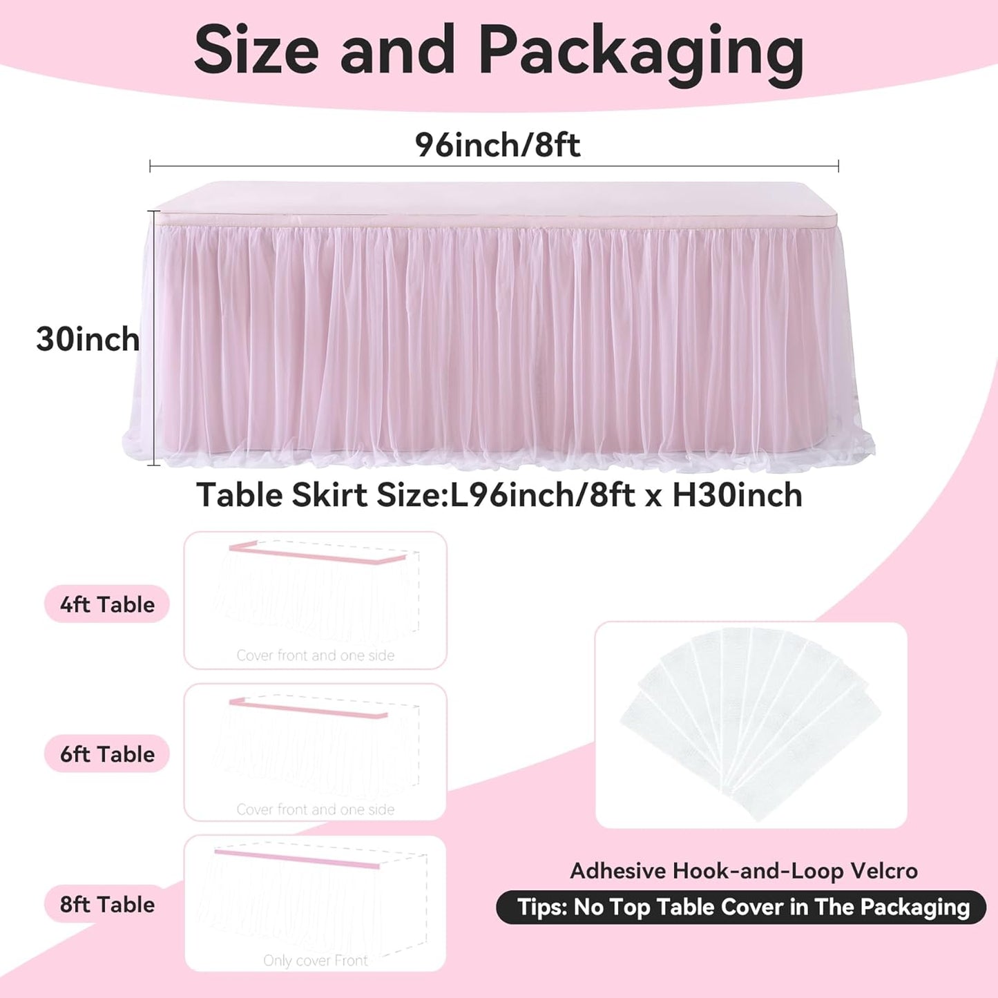 72inch Champagne Gold Tulle Table Skirts for Rectangle Round Tables, Gold Grim Ruffle Tulle Tutu Cloth Table Skirt 6ft for Wedding Birthday Party Cake Dessert Decor(No Top Cover)
