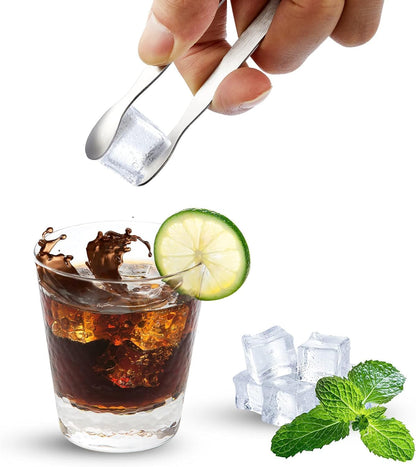 Ice Tongs Sugar Cubes Tongs - 12 Pack Stainless Steel Small Serving Tongs for Appetizers Coffee Tea Party